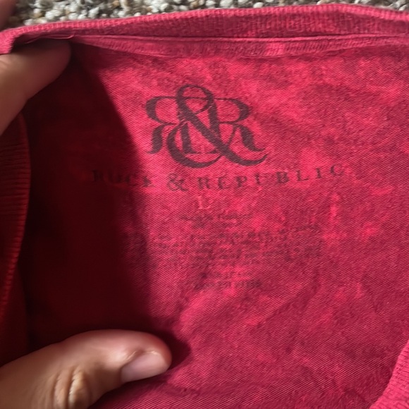 Rock and Republic acid washed red shirt - Picture 3 of 4